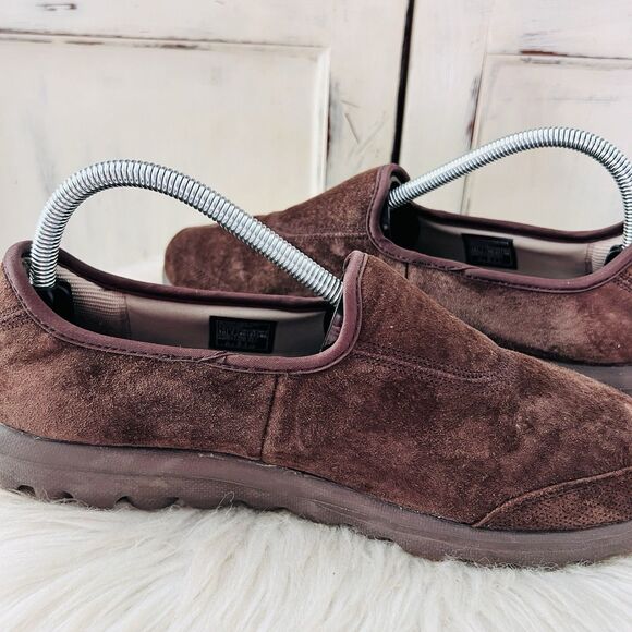 Skechers Brown Suede Leather Memory Form Fit Slip on Loafers Shoes - Size 10 - Picture 4 of 8